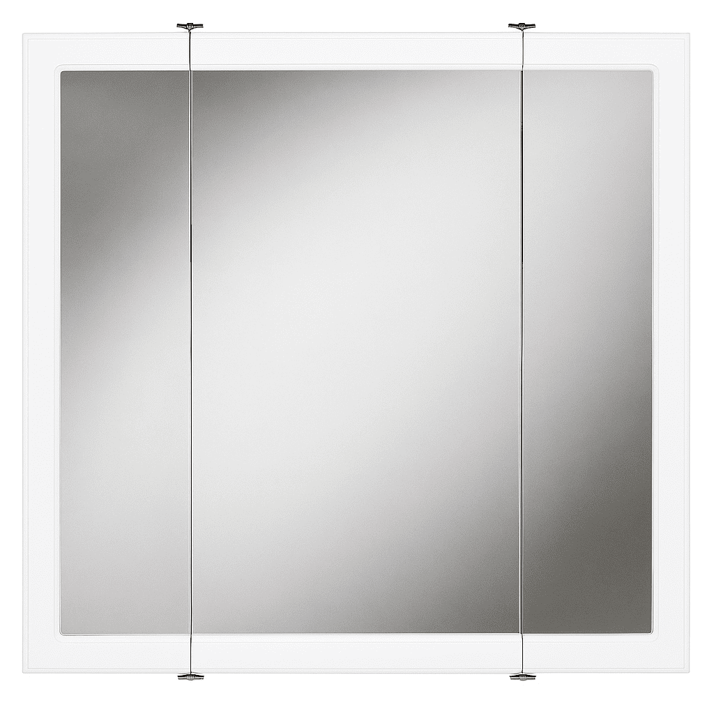 Design House 30" Wood Wall Mounted Mirrored Tri-View Bathroom Medicine Cabinet, White - Image 10