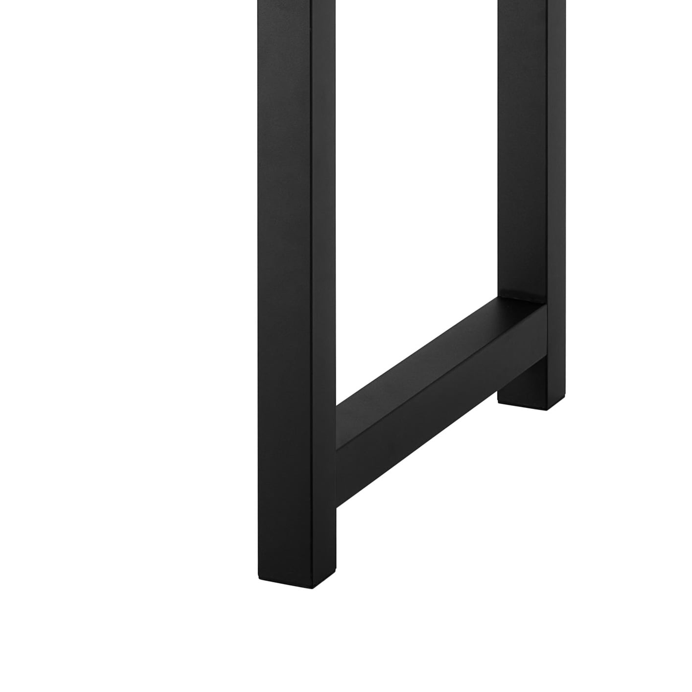 Mainstays 40" Wood & Metal Writing Desk, White Wood Grain with Black Frame - Image 8