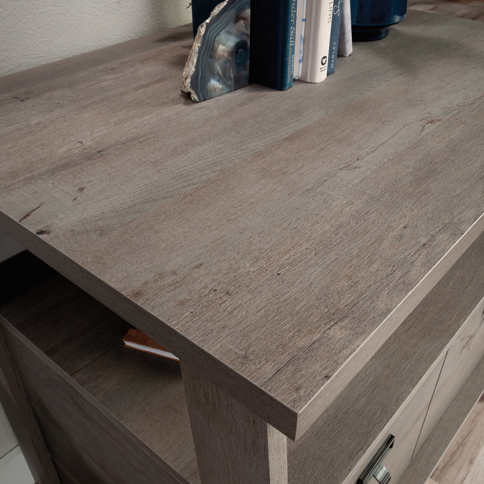 Sauder Trestle 1-Drawer Lateral Filing Cabinet, Mystic Oak Finish - Image 9