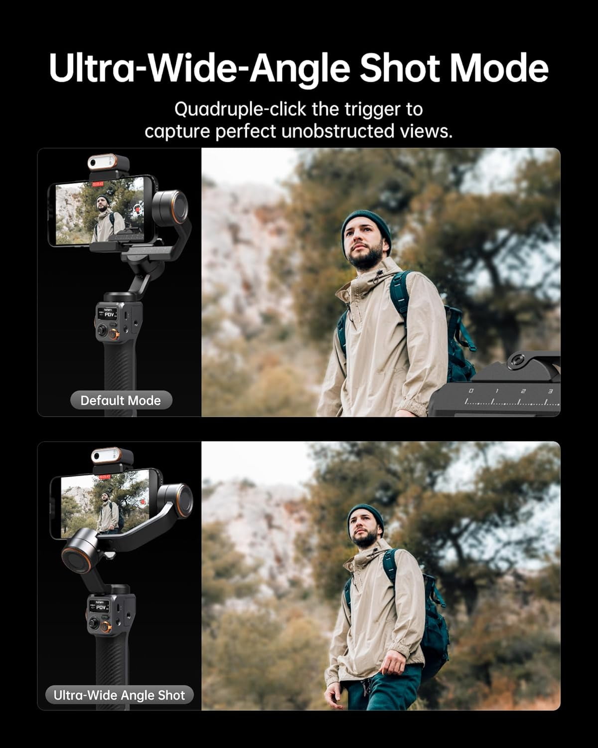 hohem iSteady M6 Kit 3- Smartphone Gimbal Stabilizer with AI Vision Sensor & with Tripod, Magnetic Design, Portable and Foldable for video recording - Image 7