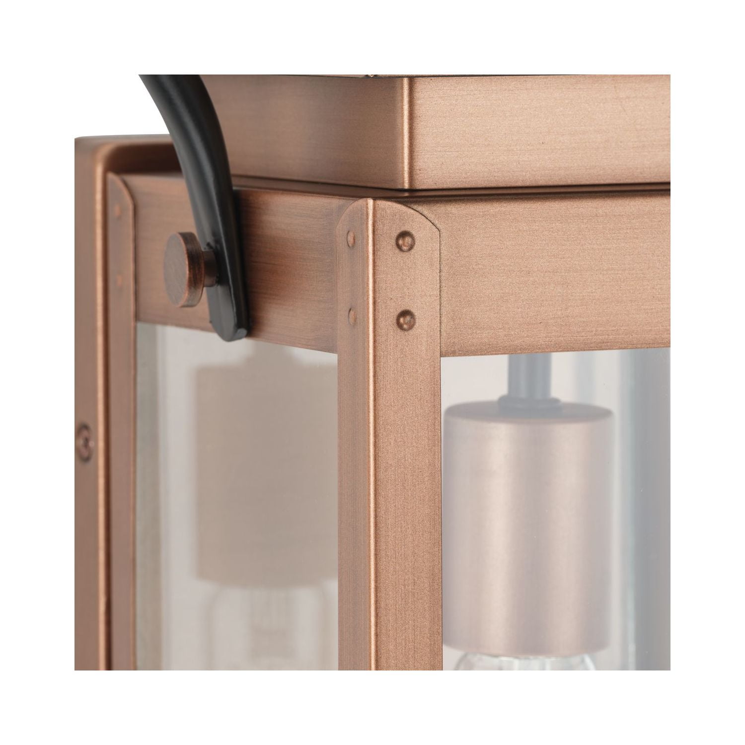 Union Square One-Light Medium Antique Copper Urban Industrial Outdoor Wall Lantern - Image 8