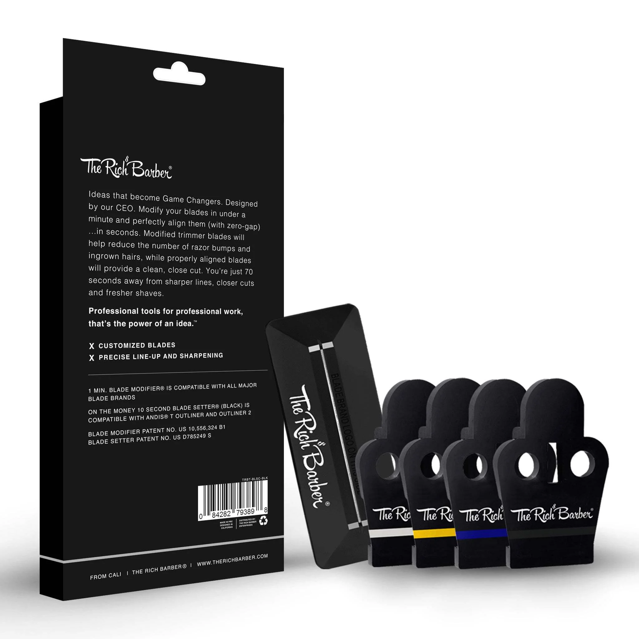 The Rich Barber®10 Second Blade Setter & 1 Minute Blade Modifier Set | Zero Gap Tool & Trimmer Sharpener for Sharper Lines, Cleaner Fades & Precision Detail (Andis Outliners) - Image 6