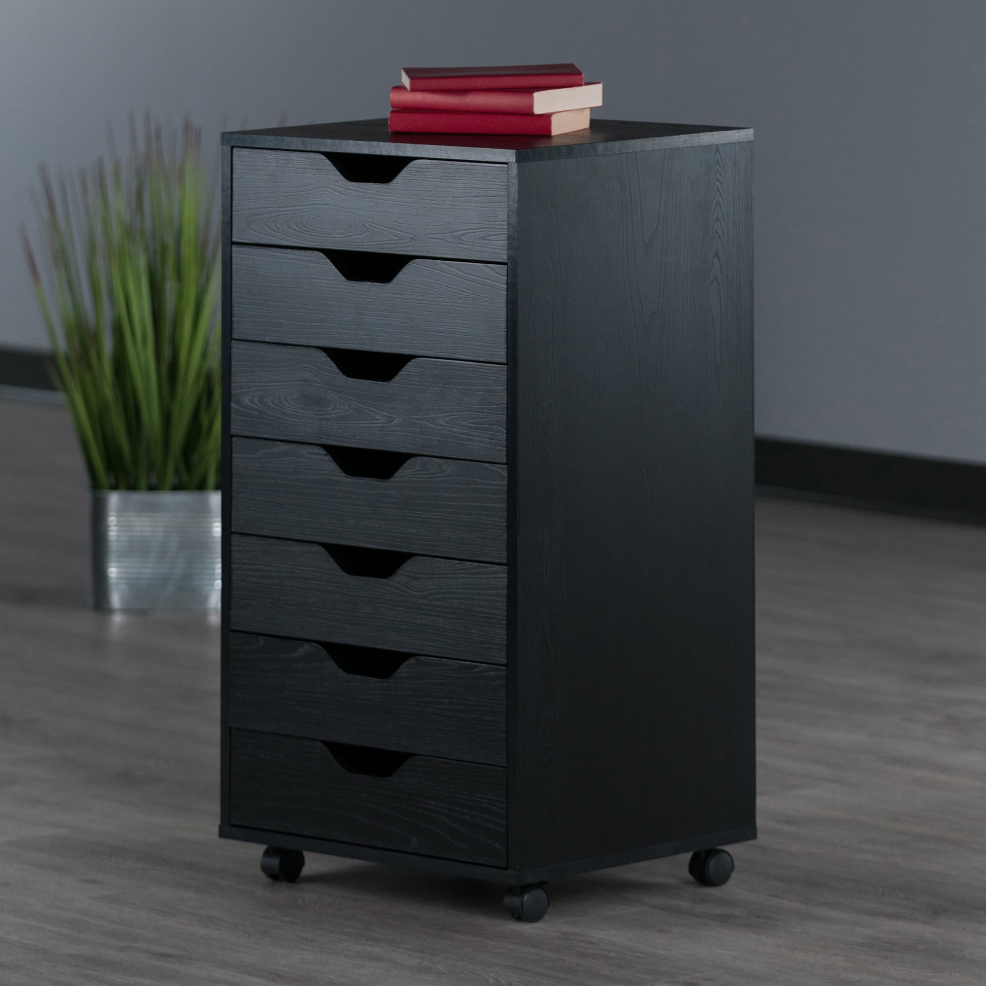 Winsome Halifax 7-Drawer Mobile Cabinet 20792, Black Finish - Image 6