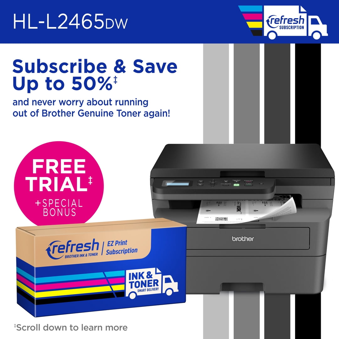 Brother Wireless HL-L2465DW Compact Monochrome Multi-Function Laser Printer with Print, Copy and Scan, Duplex and Mobile Printing - Image 6