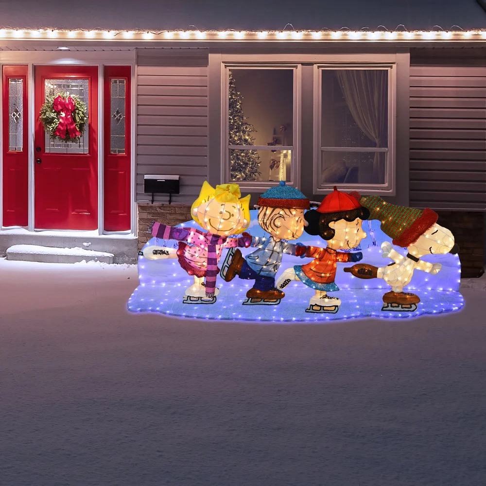 32INCH Skating Sally Peanuts 3D Lighted LED Holiday Charlie Brown Christmas Yard Decor - Image 3