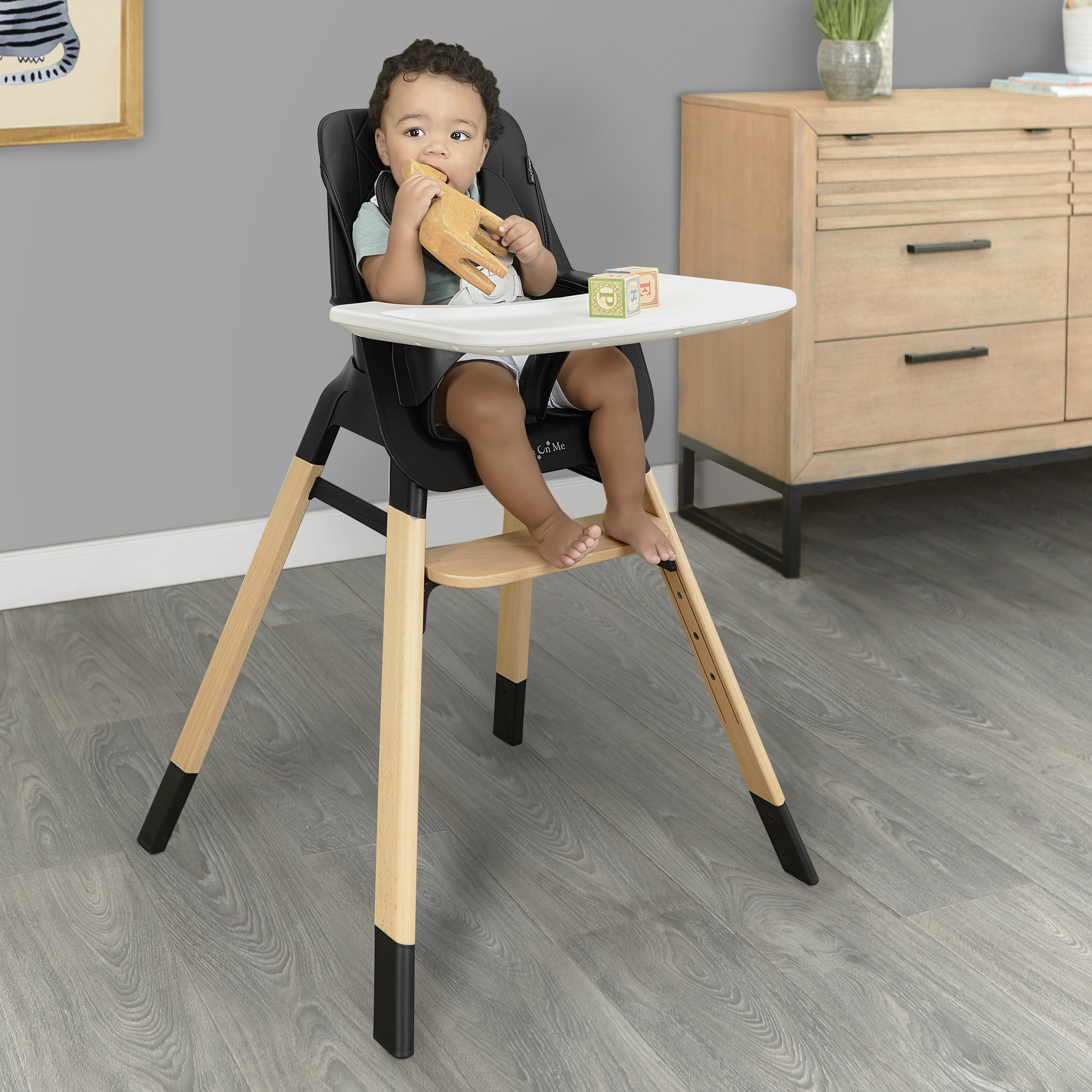 Dream on Me Nibble Wooden Highchair | Compact High Chair | Light Weight | Portable |Removable Seat Cover I Adjustable Tray I Baby and Toddler - Image 13