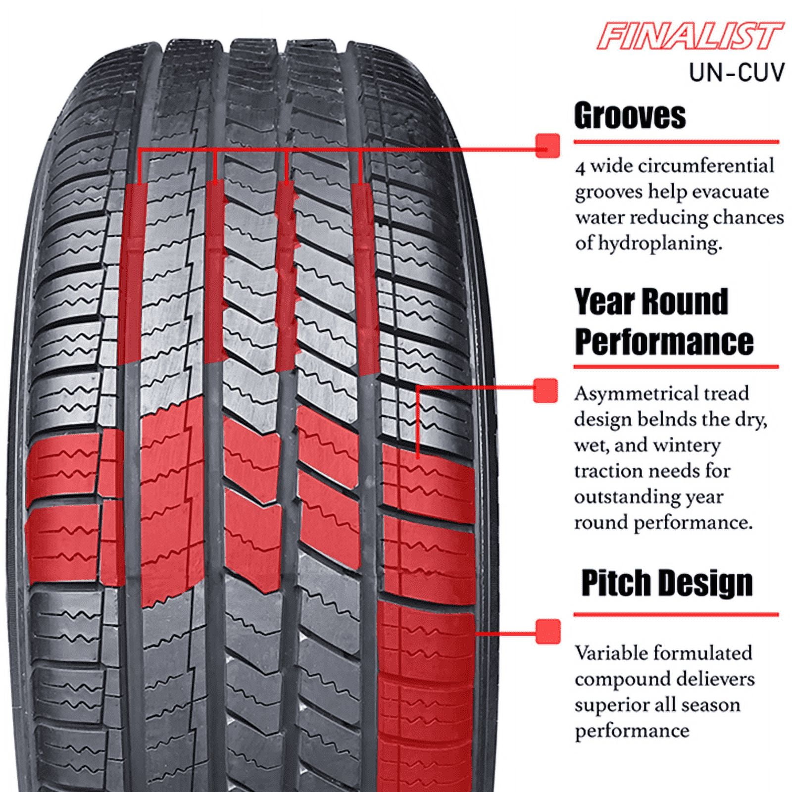 Finalist UN-CUV 235/65R17 108V XL Extra Load All Season Crossover CUV SUV A/S High Performance Tire 235/65/17 (Tire Only) - Image 5