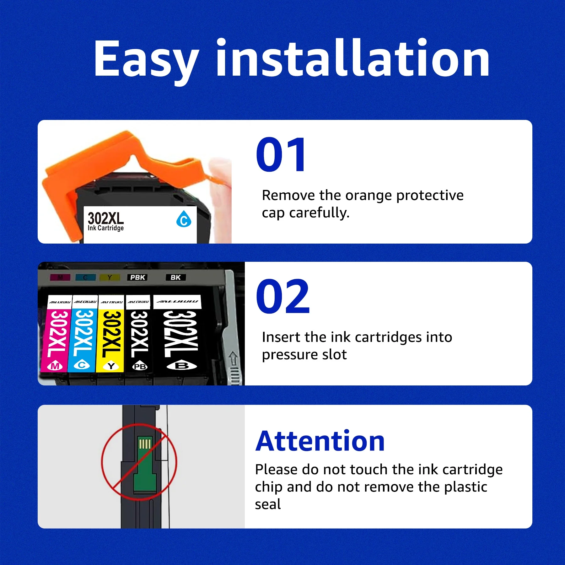 302 Ink Cartridge Replacement for Epson 302 XL 302XL T302XL for XP-6100 XP6100 XP6000 XP-6000 Printer (2 Black, 2 Photo Black, 2 Cyan, 2 Magenta, 2 Yellow, 10 Pack) - Image 4