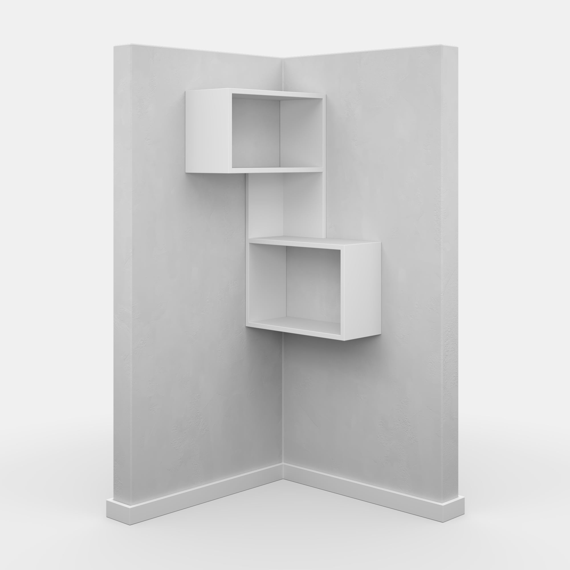 Ada Home Decor Furniture 18.5" 3 Tier White Wingate Modern Wall Shelf - Image 6