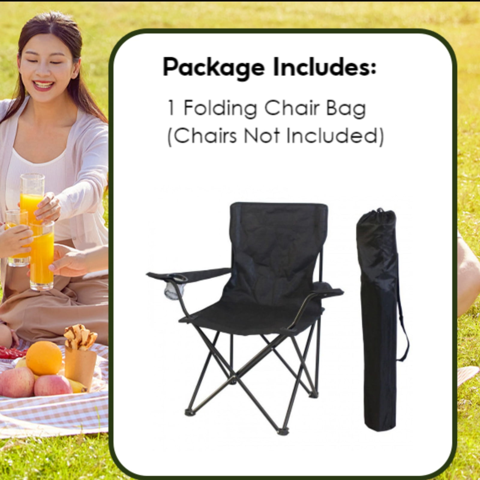 Foldable Chair Carrying Bag, Camp Chair Replacement Bag, Large Capacity Container Case Storage Bag Pouch for Hiking, Folding Chairs ,Traveling - Image 6