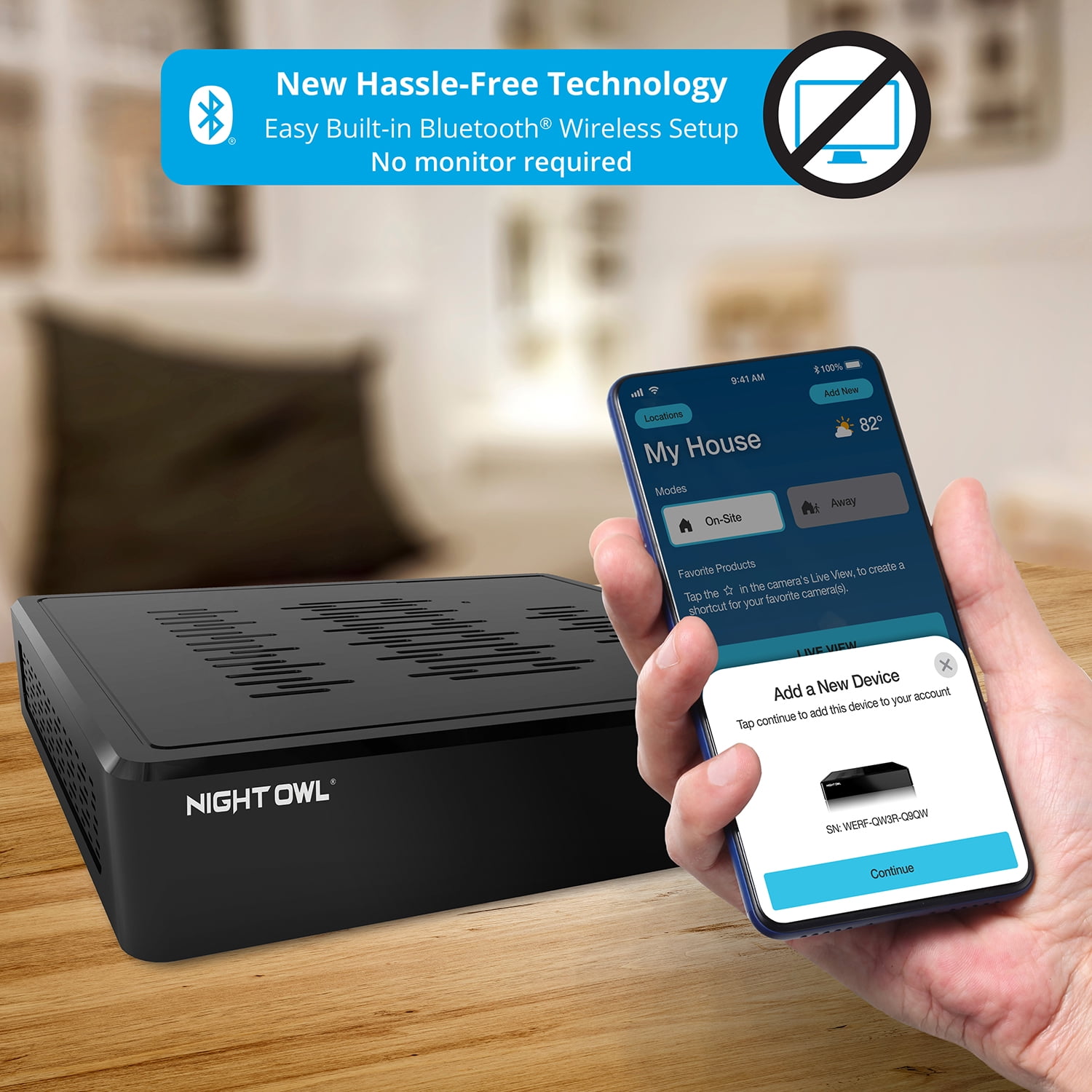 Night Owl 8 Channel 4K Bluetooth DVR with 1TB Hard Drive and 4 Wired 4K Spotlight Cameras with Audio Alerts and Sirens - Image 7