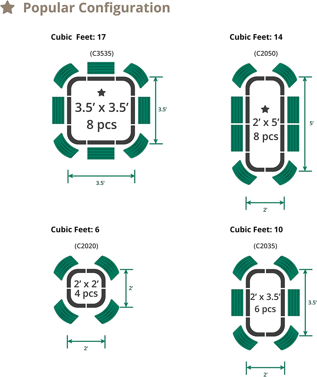 Vego Garden 17" Tall 4 in 1 Modular Metal Raised Gardening Beds Kit Metal Planter Box Olive Green - Image 5