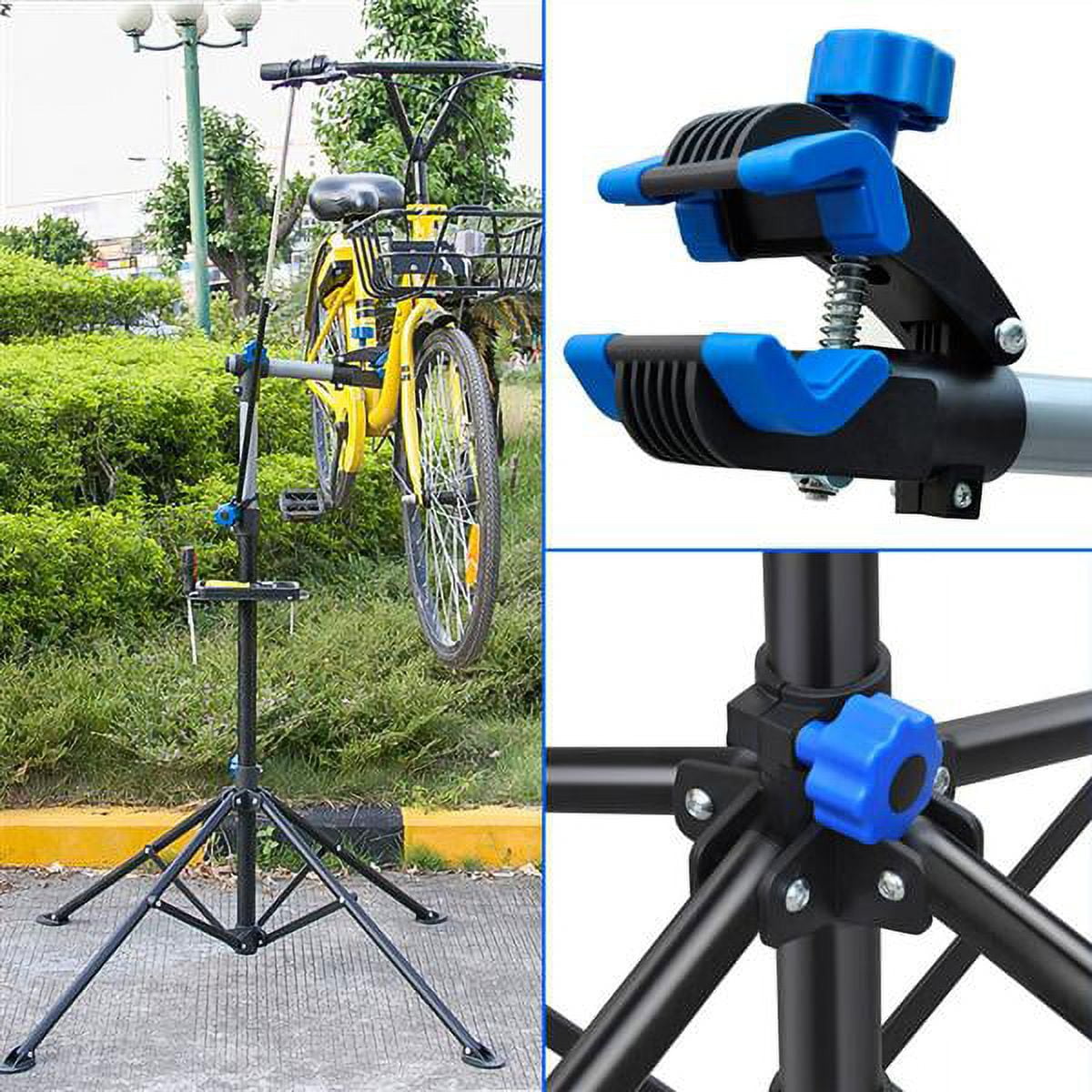 Alden Design Foldable & Adjustable Bicycle Repair Stand, Black - Image 4