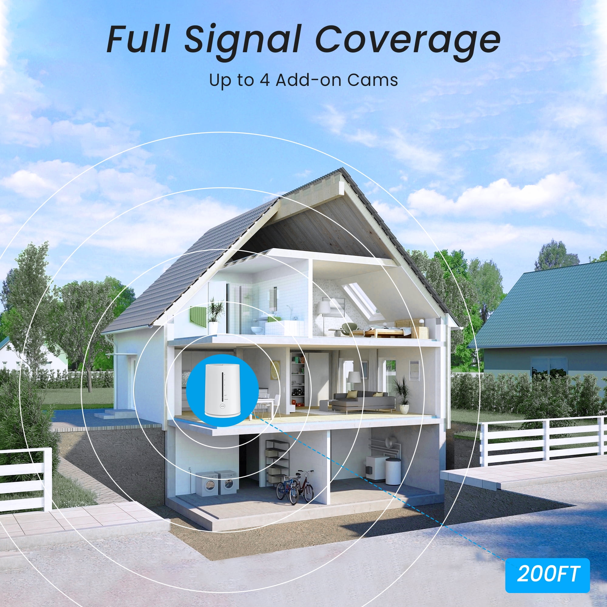 ANRAN Solar Security Cameras Outdoor Wireless, 2K WiFi Surveillance Camera for Home Security with Base Station, Color Night Vision, 2-Way Talk, No Monthly Fee, Waterproof PIR Detection - Image 6