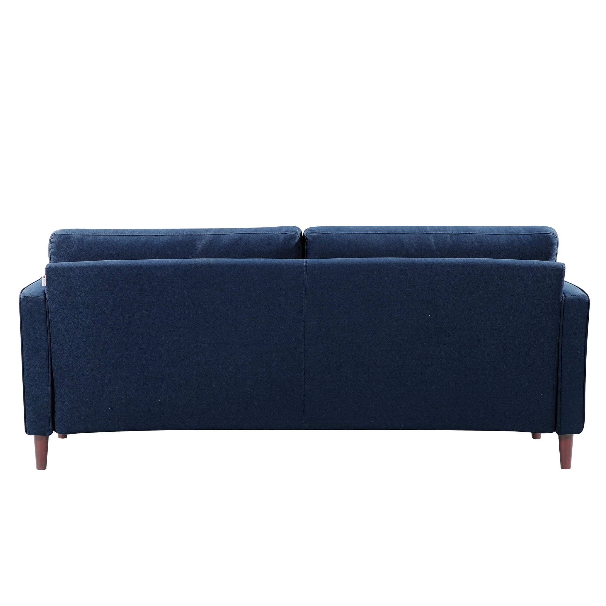 Studio Living Lorelei Mid-Century Modern Cushion Back Upholstered Sofa, Navy - Image 5