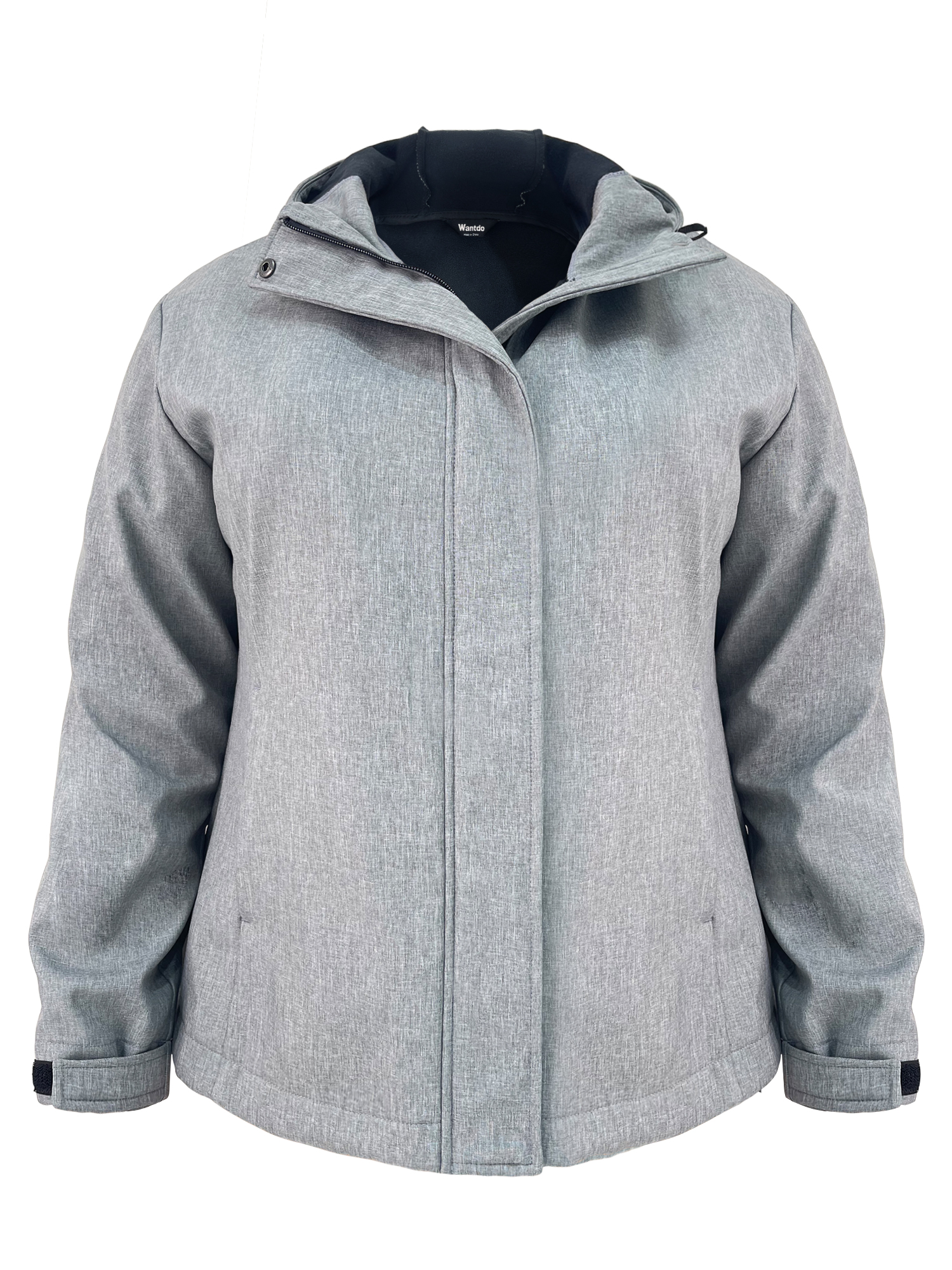 Wantdo Women's Plus Size Softshell Jacket Fleece Lined Jacket Waterproof Soft Shell Jacket Windbreaker Jacket Grey 3X - Image 5