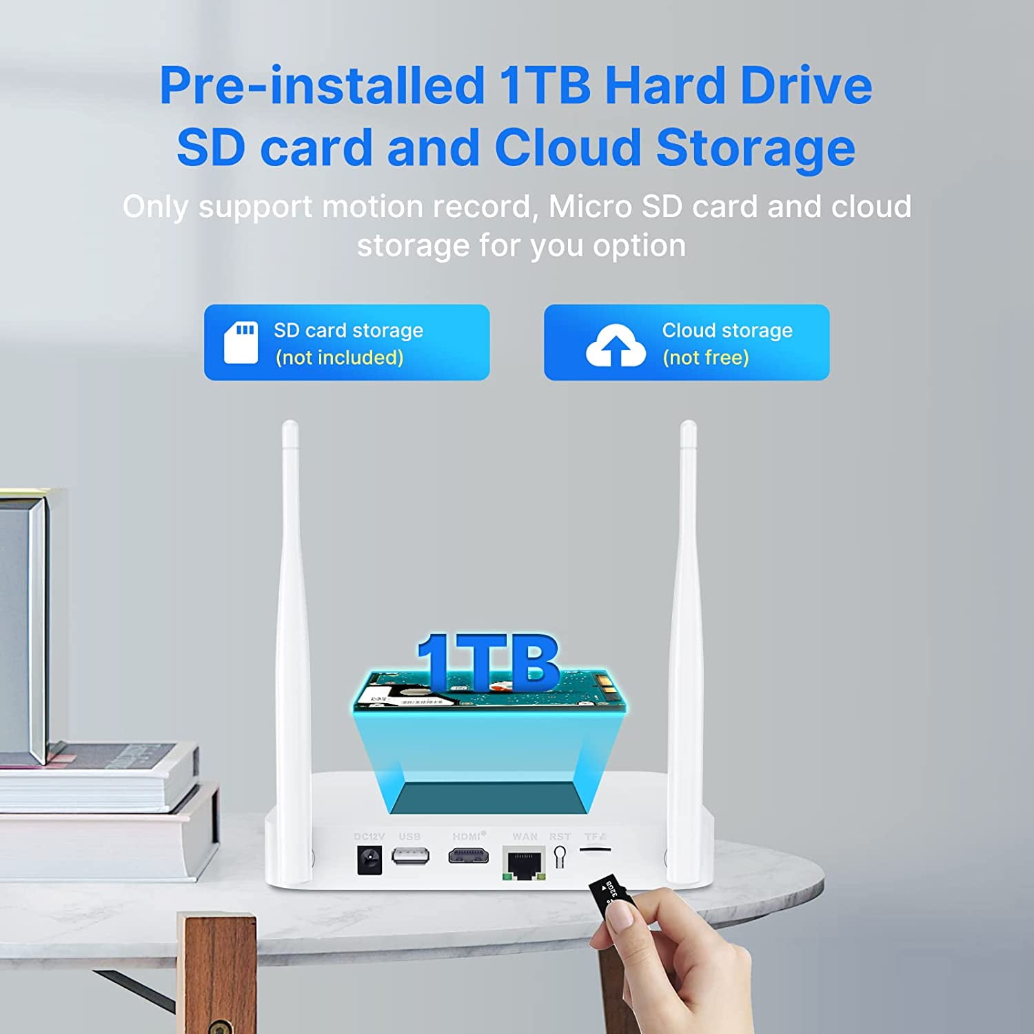 Hiseeu Solar Battery Wireless Security Camera 4MP Home Outdoor Cameras System with 10CH NVR 1TB HDD Color Night Vision PIR Motion Detection - Image 4