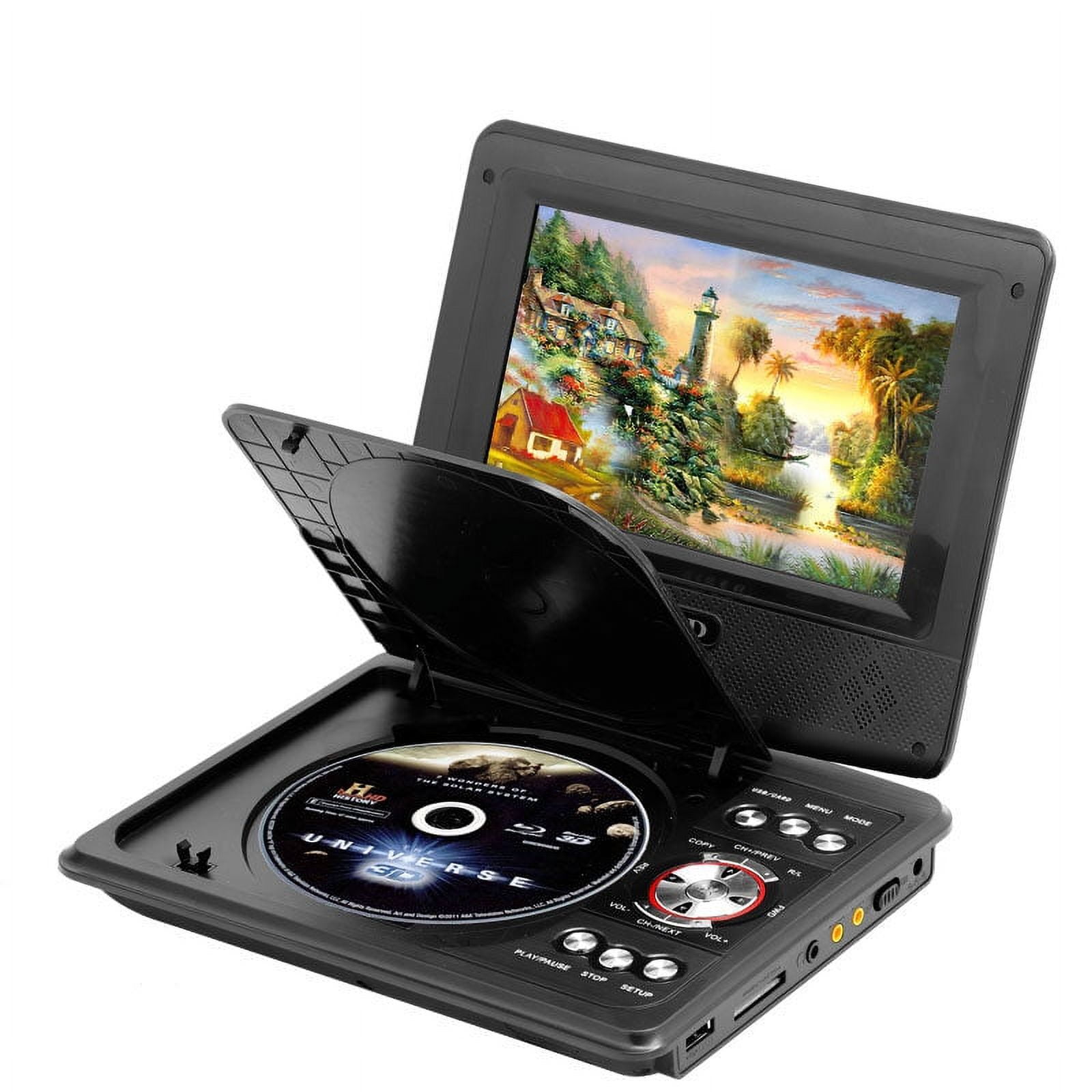 Leyeet 7.8" Portable DVD Player with 6.8" Swivel Screen, Car DVD Player with High Volume Speakers, with Gaming Capabilities, Remote Control, Support Sync TV, 2650x1440 Resolution - Image 8
