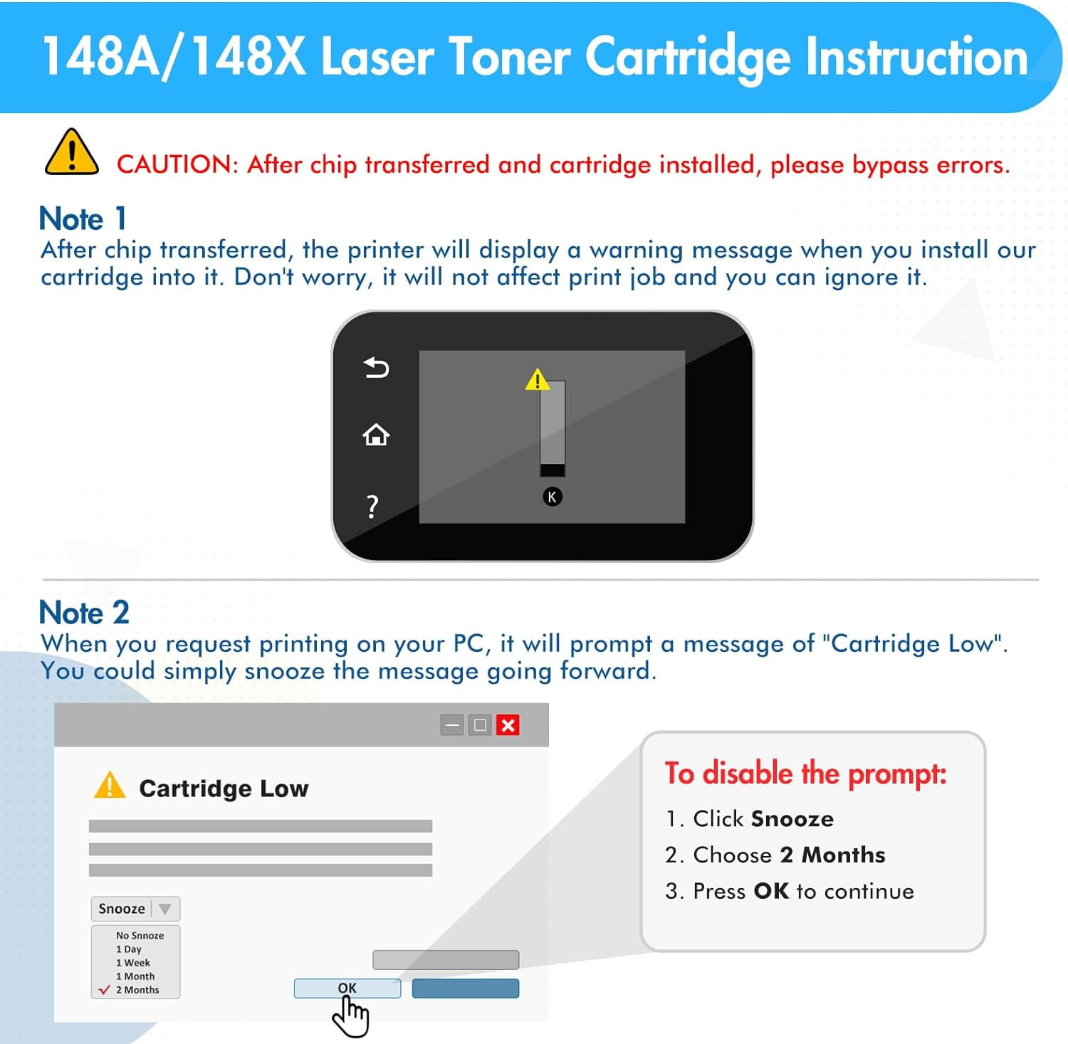 148A 148X Toner Cartridge Black with Chip Compatible for HP 148A W1480A 148X W1480X Laserjet Pro 4001dn MFP 4101fdw 4101fdn 4001n 4001dn 4001dw 1 Pack - Image 7