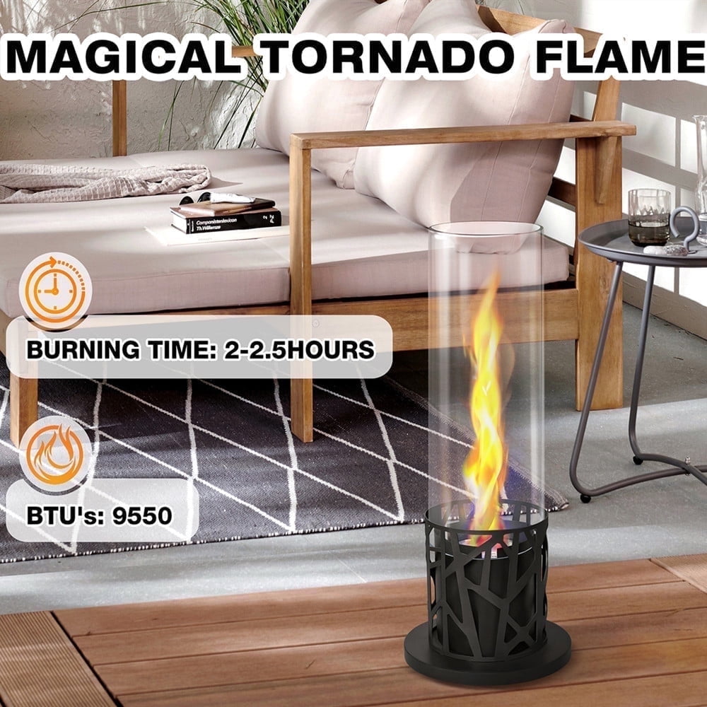 ATR ART to REAL 19.7"H Tornado Flame Steel Tabletop Firepit,Outdoor Indoor Metal Fireplace, Awesome Christmas Gifts - Image 5