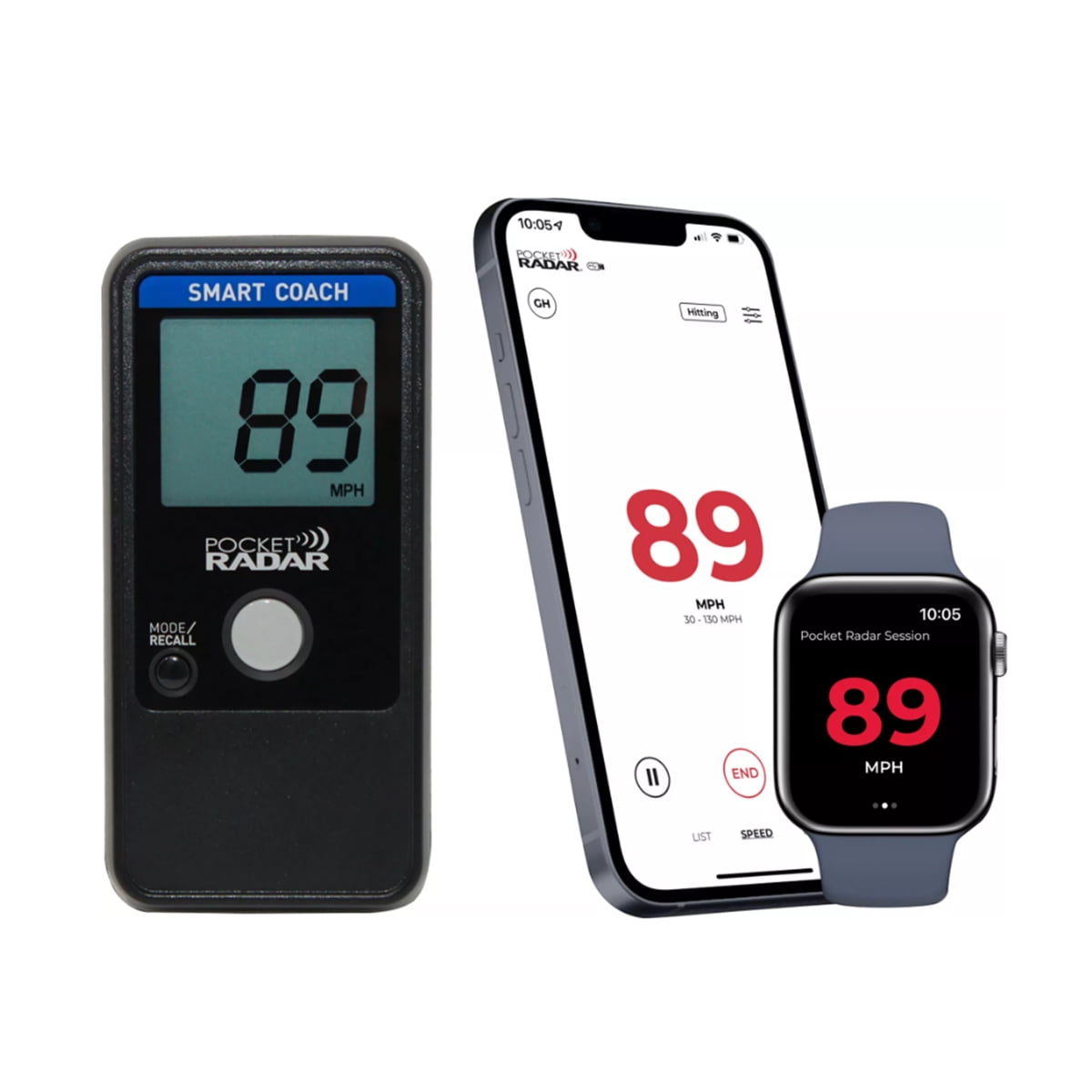 Pocket Radar Smart Coach Speed Gun for Baseball, Hockey, Softball with Accurate Pitching & Sports Speed Measurement, Portable Baseball Radar Gun Compatible with Pocket Radar App - Image 3