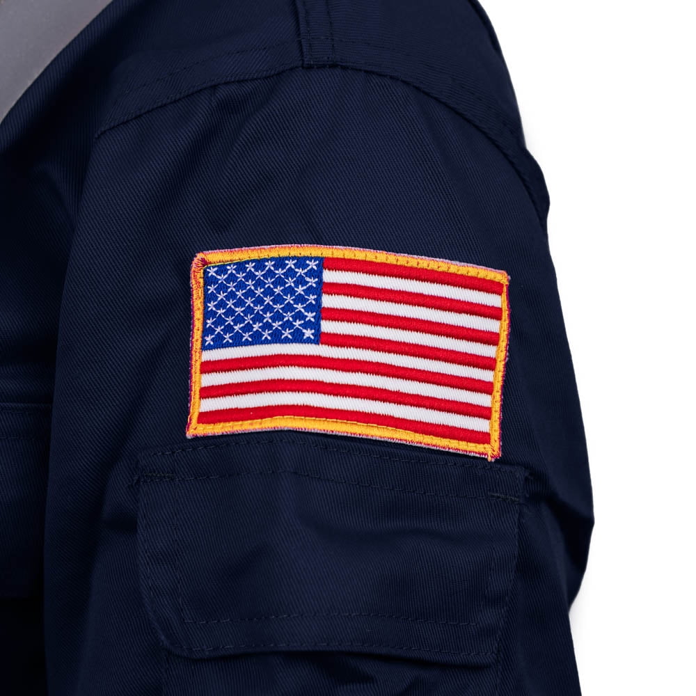 Premium High Visibility Hi Vis Coveralls with Leg Zipper (Small, Navy Blue) - Image 6