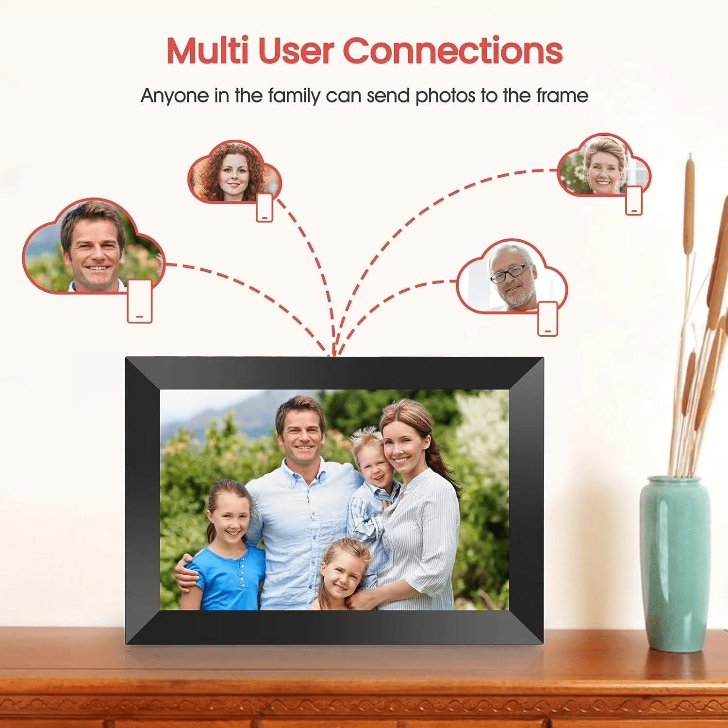 Lvelia Wifi Digital Photo Picture Frame with 32GB Storage, 10.1 inch IPS HD Touch Screen, Auto-Rotate Slideshow,Perfect Gift for Family & Friends - Image 6