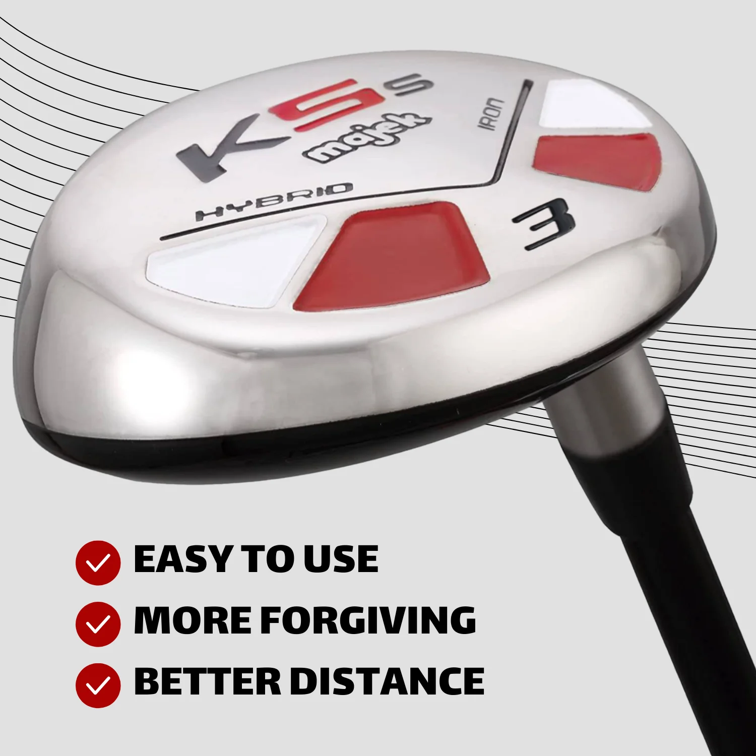 Senior Men’s Majek Golf All Hybrid Complete Full Set, which includes: #3, 4, 5, 6, 7, 8, 9, PW Senior Flex Total of 8 Right Handed New Utility “A” Flex Clubs - Image 7
