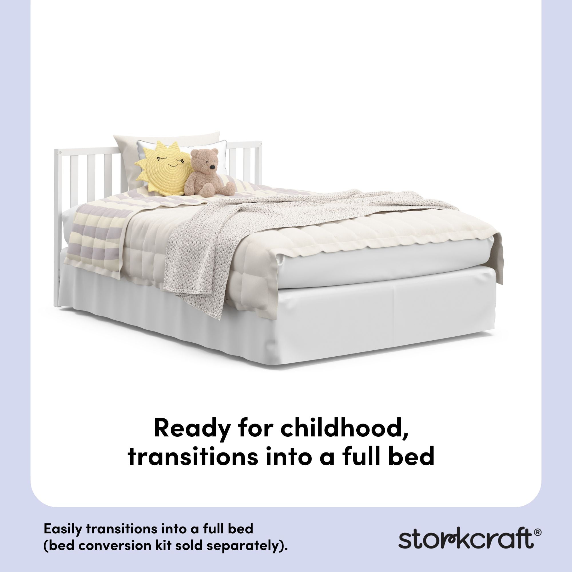 Storkcraft Sunset 4-in-1 Convertible Baby Crib, White - Image 5
