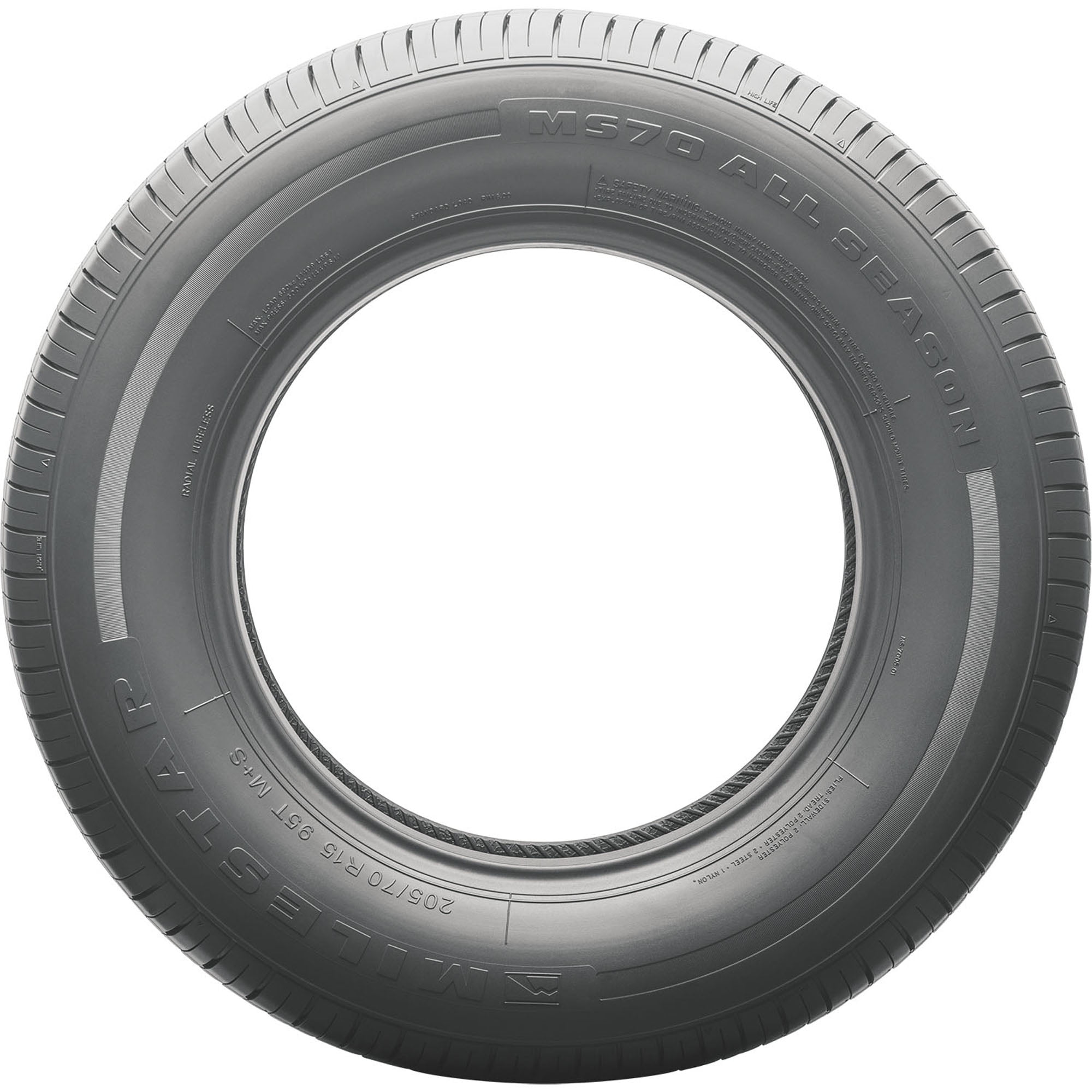 Milestar MS70 All Season All Season P205/70R14 93T Passenger Tire - Image 5
