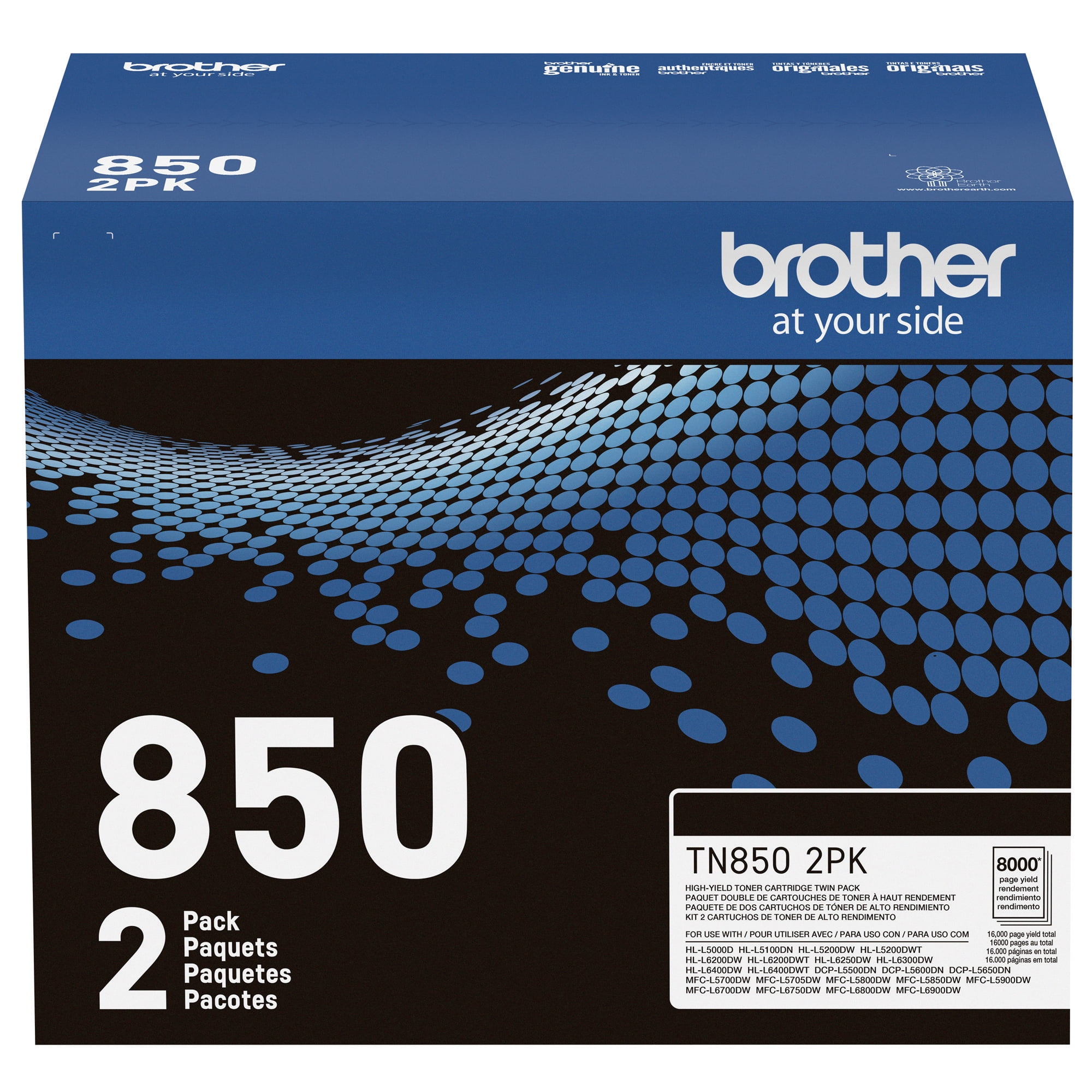 Brother Genuine High-Yield Black Toner Cartridge Twin Pack TN850 2PK - Image 9