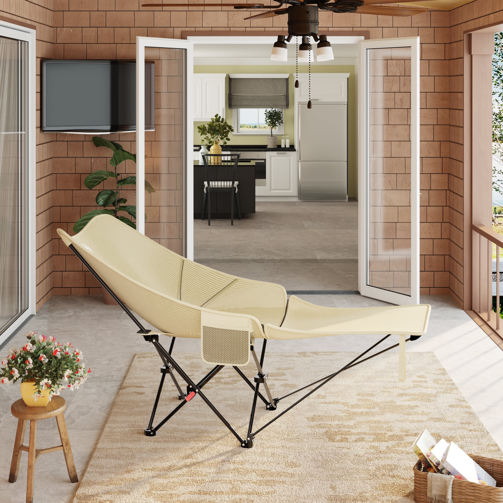 Camping Chair with Foot Rest Heavy Duty for Adults, Adjustable Beach Chair, Compact Lawn Chairs Backpacking, Portable Folding Camping Chair, Lightweight Backpacking Chair - Image 4