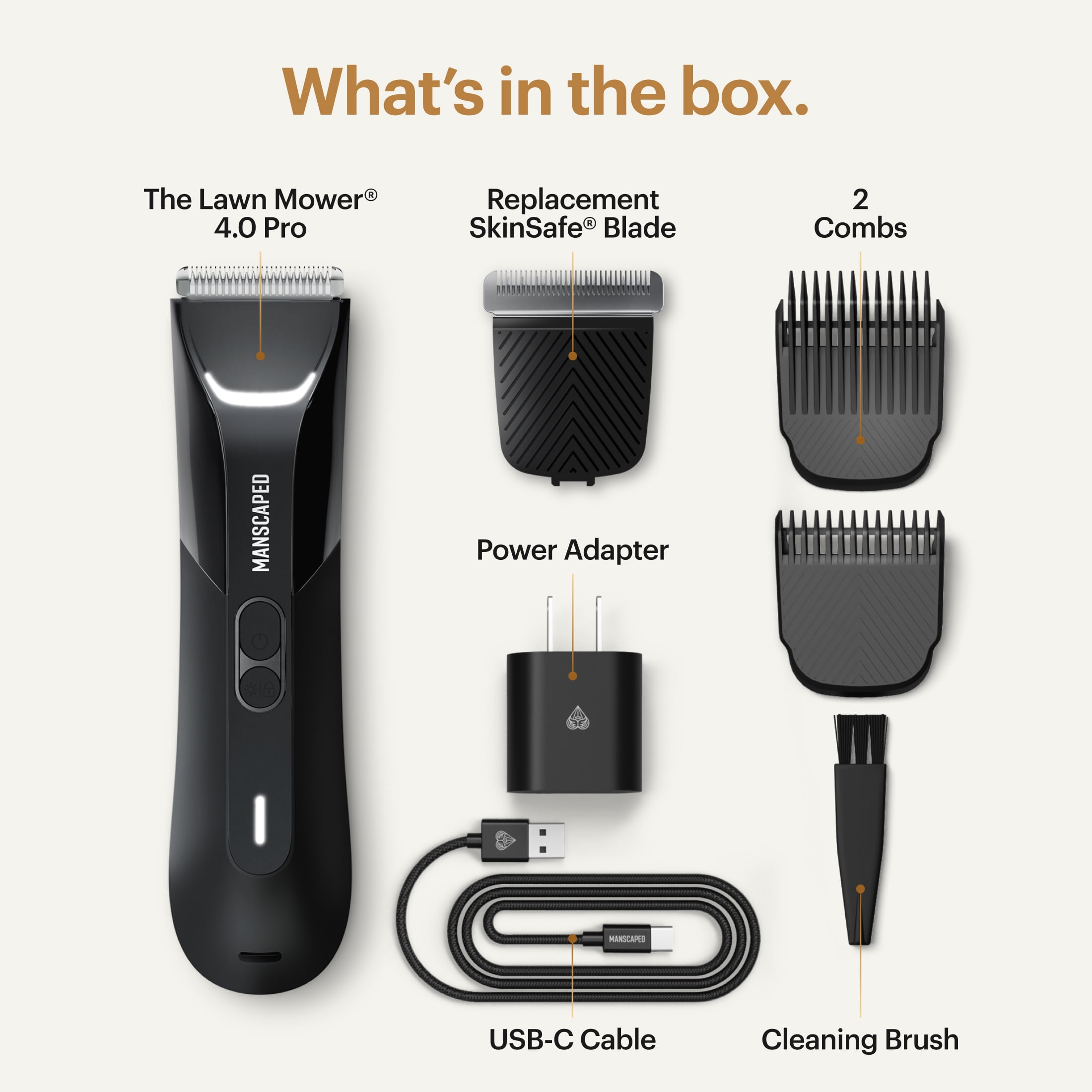 MANSCAPED® The Lawn Mower 4.0™ Pro Men's Groin & Body Hair Trimmer w/ Additional Skin Safe™ Blade - Image 7