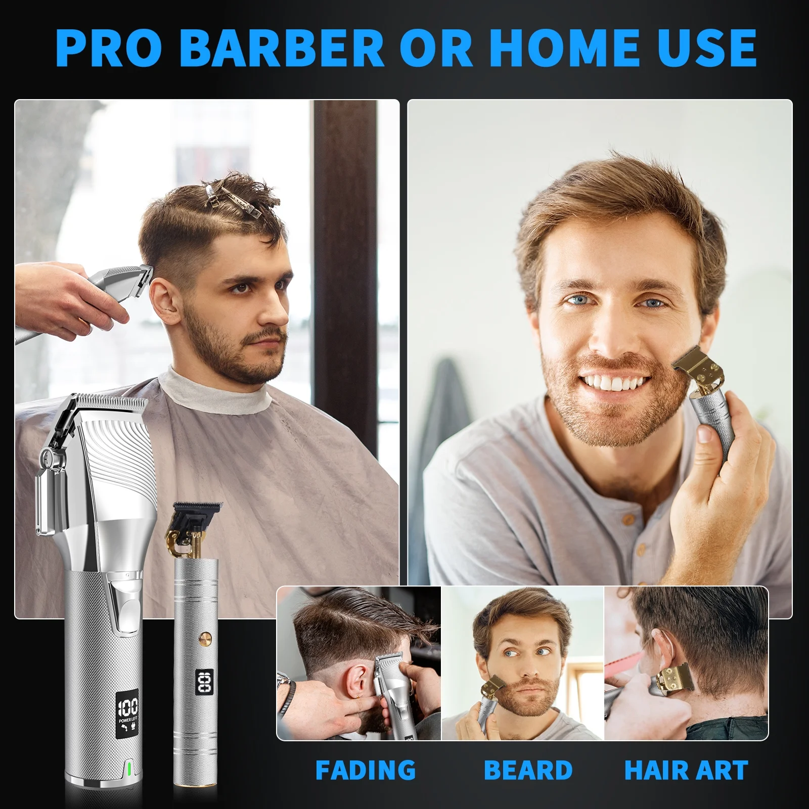 NEXPURE Hair Clippers,Cordless Beard Trimmer for Men,LCD Display Hair Clippers and Trimmer Sets,Haircut Beauty Kit for Men - Image 5