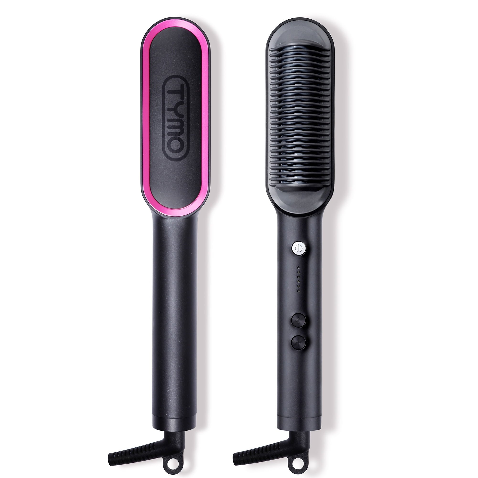 TYMO RING Hair Straightener Brush, Anti-Scald Ceramic Heated Straightening Flat Iron Comb, Frizz Control & Smooth Shine, Dual Voltage, Black - Image 4