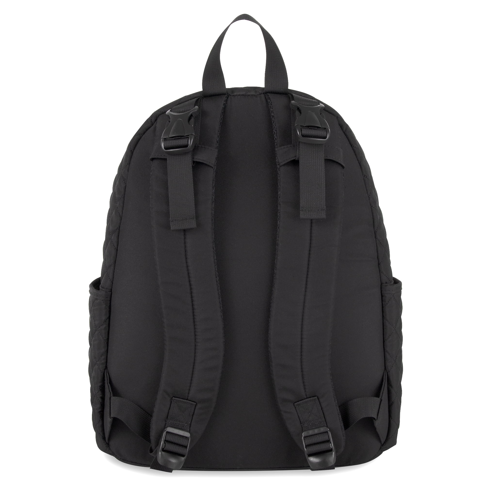 Jessica Simpson Black Diamond Quilted Multi-Pocket Dual Zipper Closure Fashion Diaper Bag Backpack with Leopard Print Interior, Matching 3-Ply Folding Baby Changing Pad & Belted Sling Bag for Mom - Image 8