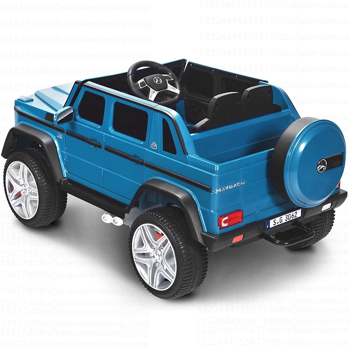 Costway Mercedes Benz 12V Electric Kids Ride On Car RC Remote Control W/Trunk, Blue - Image 7