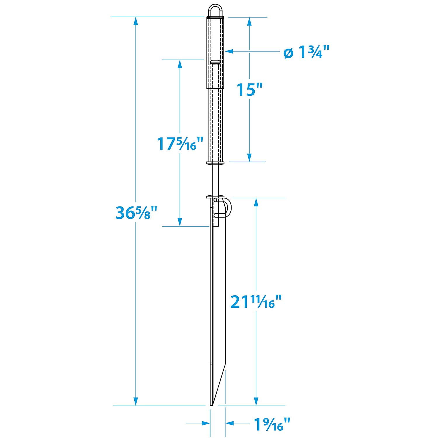 Seachoice Beach Spike in Galvanized Steel For PWC or Boat up to 30 Ft., Anchor, Self-Hammering Action w/ Rubber-Coated Handle - Image 3