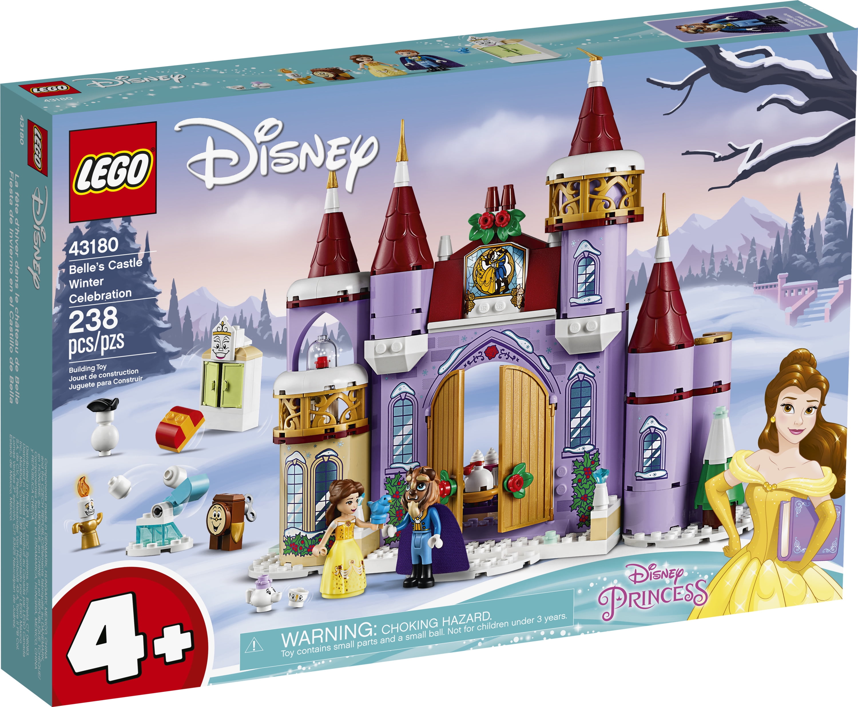 LEGO Disney Belle’s Castle Winter Celebration (43180) Disney Princess Building Toy (238 Pieces) - Image 6