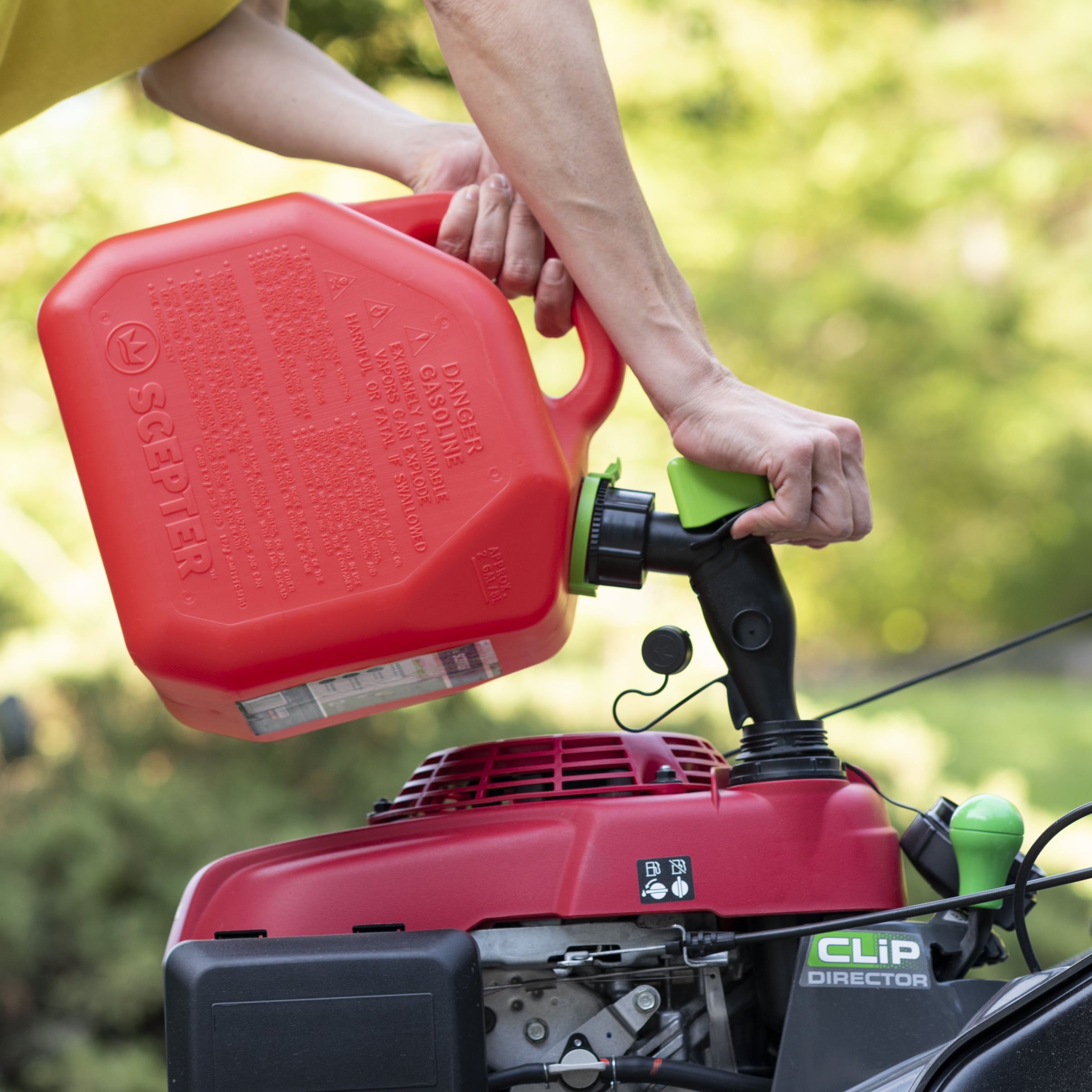 2-GL Scepter SmartControl Gas Can Height 14", Length 9.70", Weight 1.31 Pounds. Fuel Type Gas. Red. - Image 9