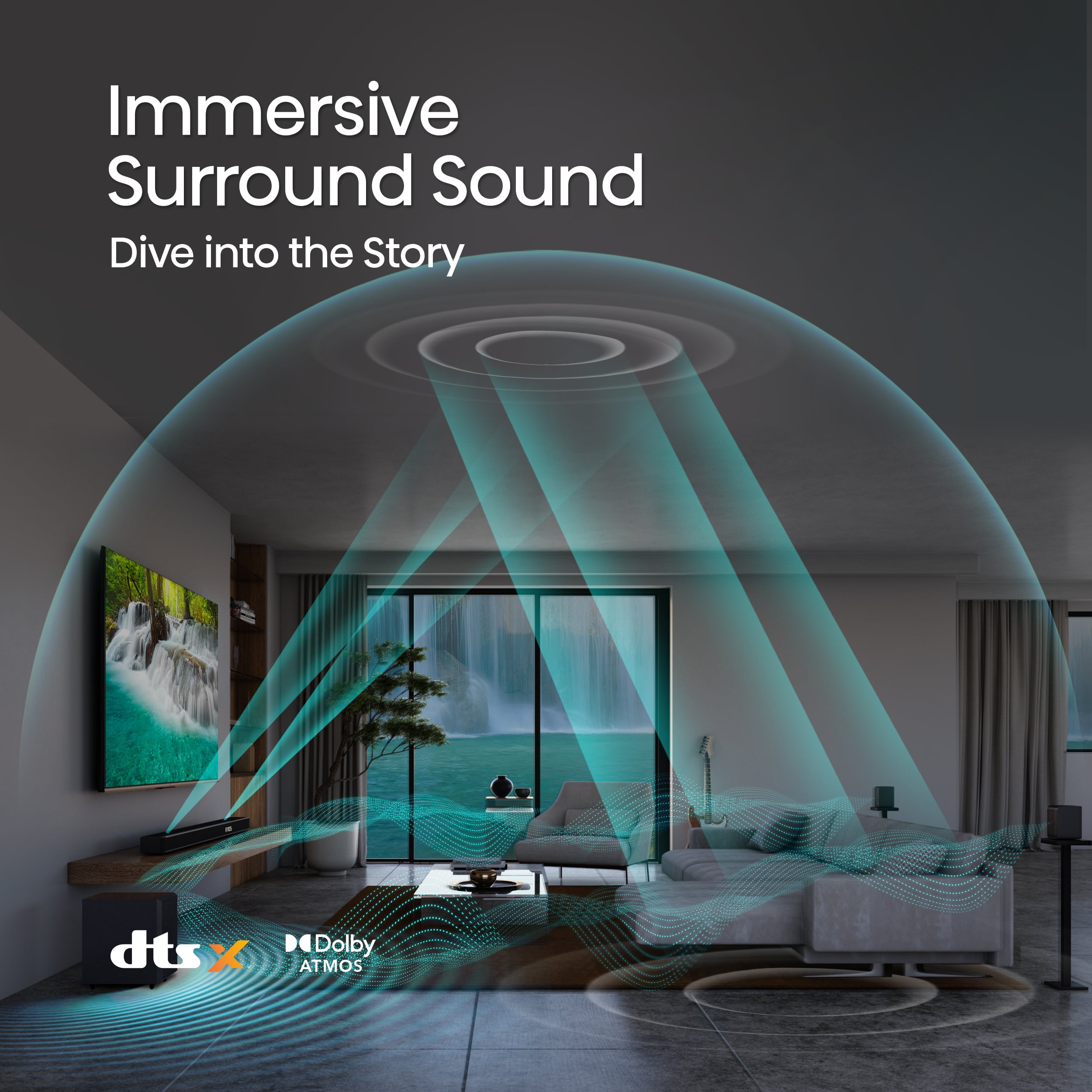 Hisense 3.1.2 Ch 360W Soundbar with Wireless Subwoofer* and Dolby Atmos (AX3120G) - Image 11