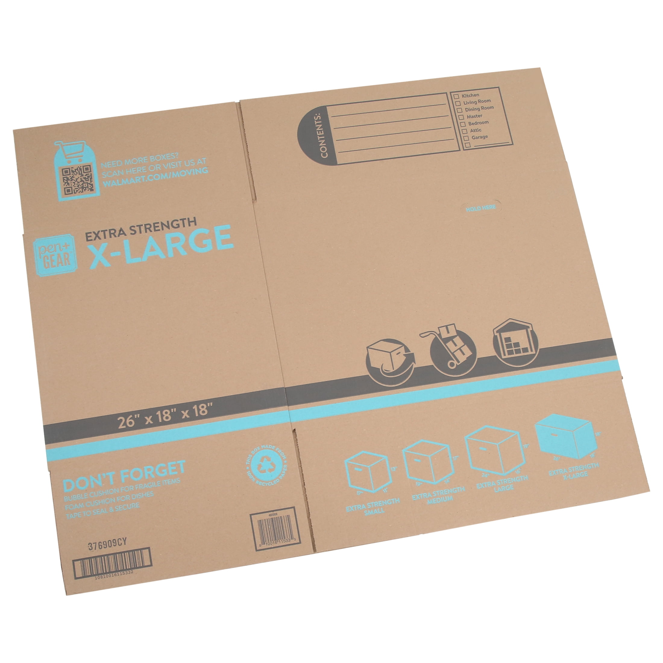 Pen+Gear Extra Large Extra Strength Recycled Moving Boxes, 26in.Lx18 in.Wx18 in.H, Kraft,15Count - Image 7