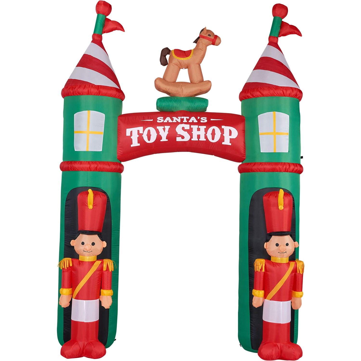 Fraser Hill Farm 10 ft Prelit Santa's Toy Shop Archway Inflatable, FHFARCHWY081-L - Image 7