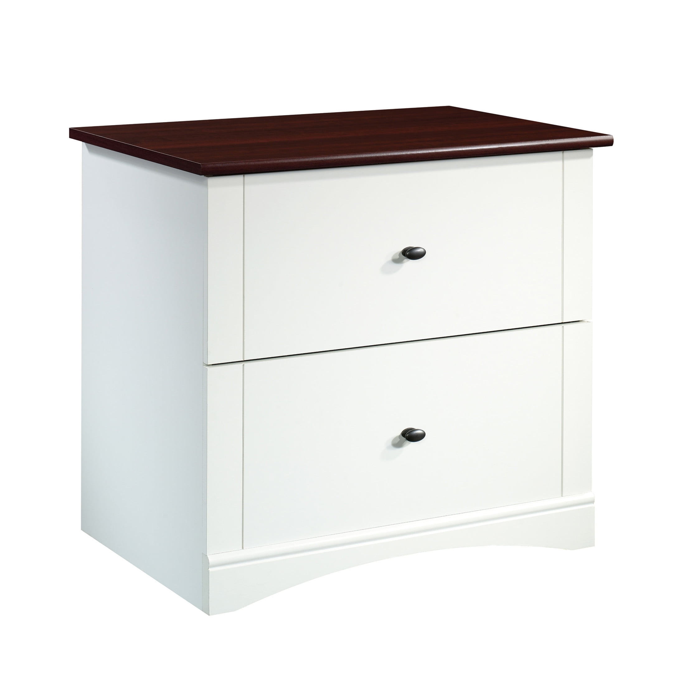 Sauder Lateral File Cabinet with Cherry Accent, Soft White Finish - Image 4