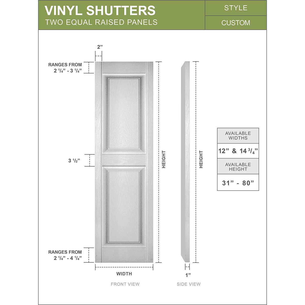 12"W X 31"H Mid-America Vinyl, Standard Size Williamsburg Double Panel Shutters, W/Installation Shutter-Lok'S & Matching Screws, 001 - White - Image 8