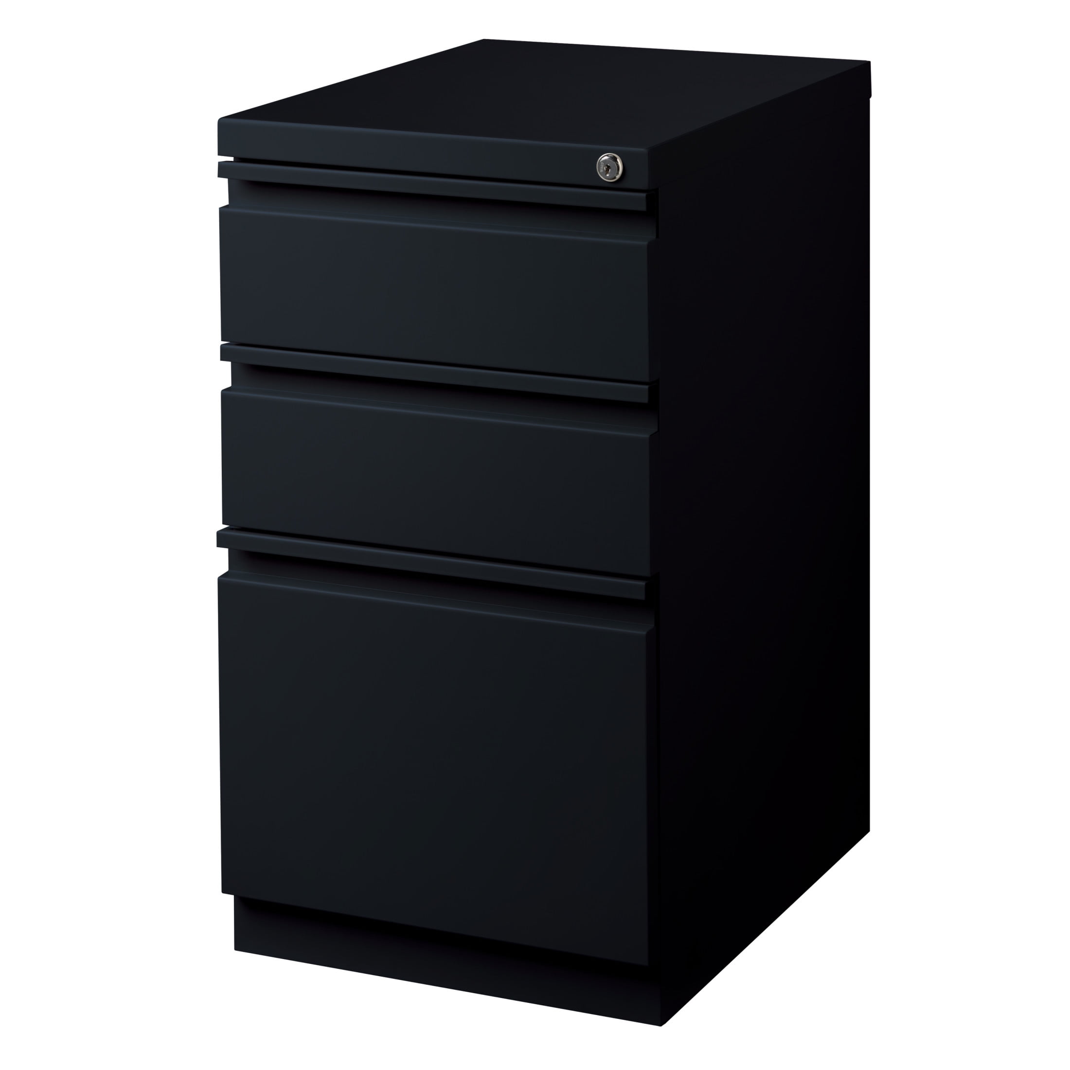 Hirsh 20" Deep Mobile Pedestal File Cabinet 3 Drawer Box-Box-File, Letter Width, Black - Image 8