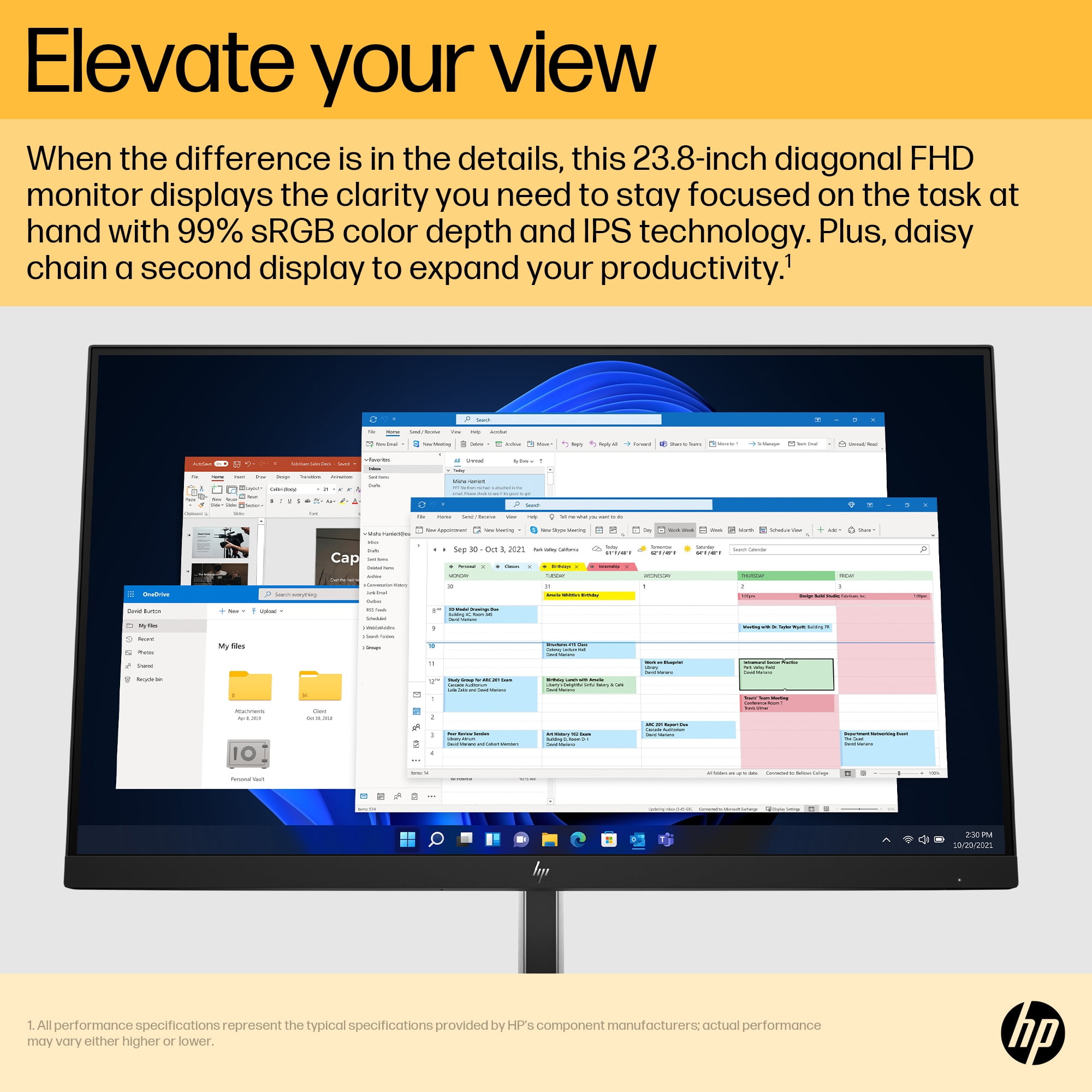 HP E24u G5 FHD USB-C Monitor 23.8" FHD (1920 x 1080) 50-75 Hz - Image 4