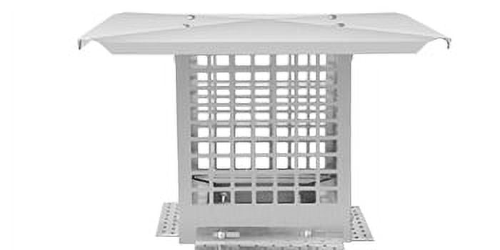 VEVOR Chimney Cap, 8" x 8" Flue Caps, 304 Stainless Steel Fireplace Chimney Cover, Adjustable Metal Spark Arrestor with Bolts Screws, Mesh Chimney Flue Cover for Outside Existing Clay Flue Tile - Image 7