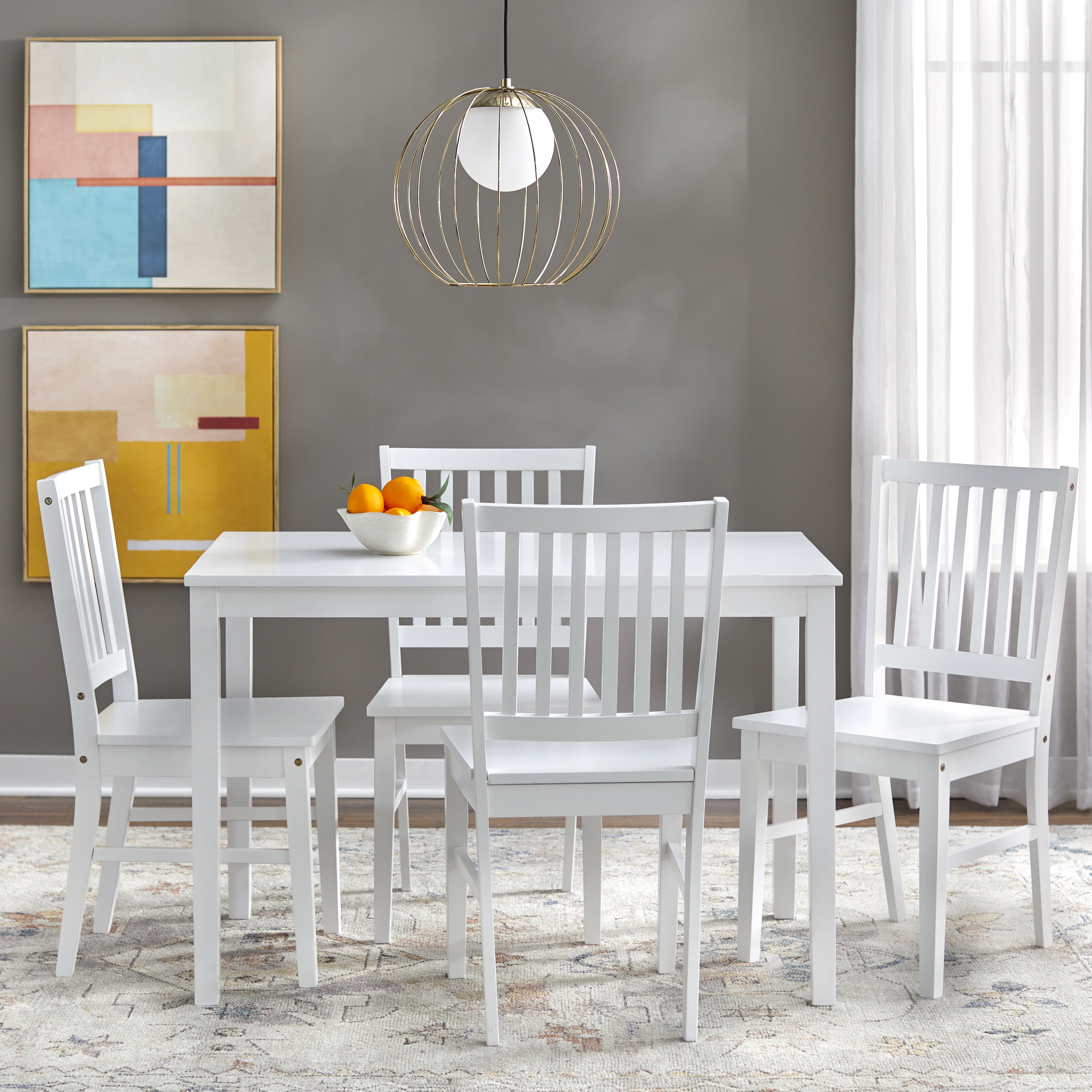 TMS Mid-Century Shakar Style Modern Wood Dining Table, Seats 4, Multiple Finishes - Image 7