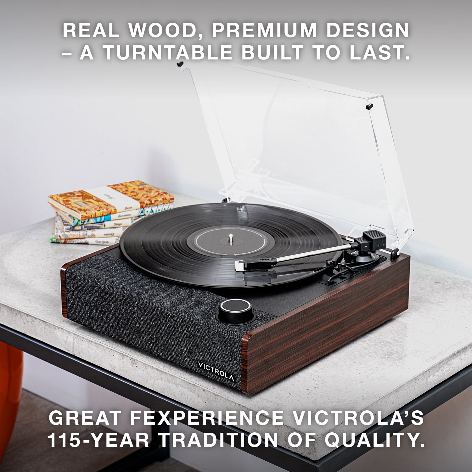 Victrola Eastwood II Bluetooth Record Player with 3 speed Turntable - Image 9